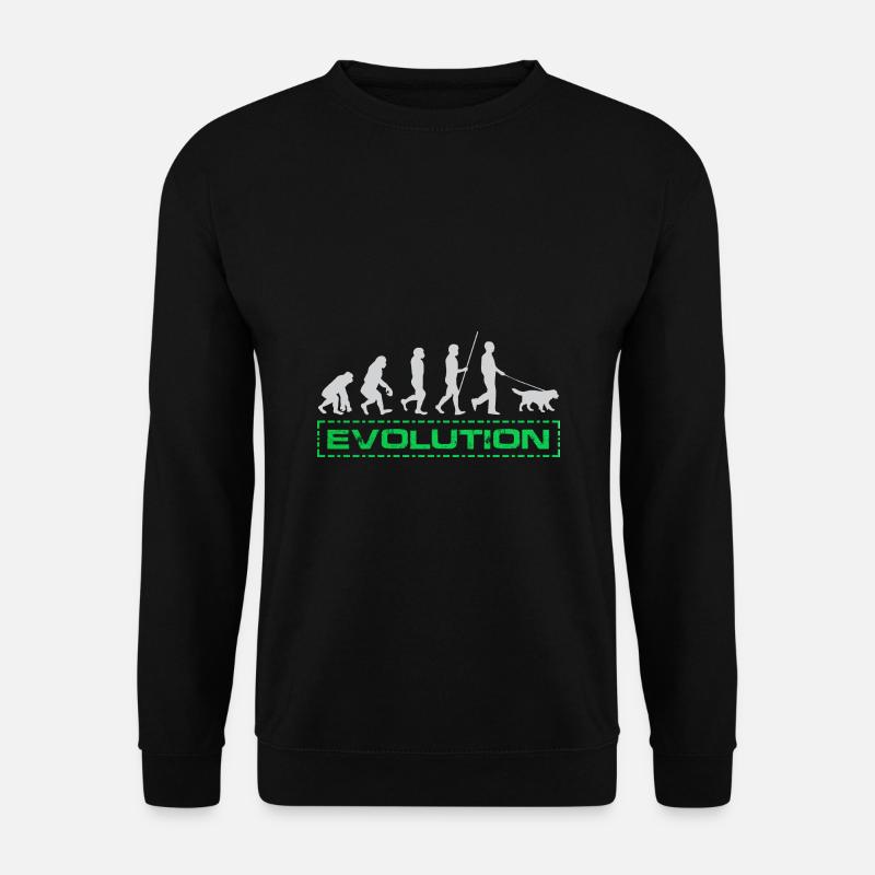 DOG EVOLUTION! Funny dog T-shirt - Unisex Sweatshirt - black