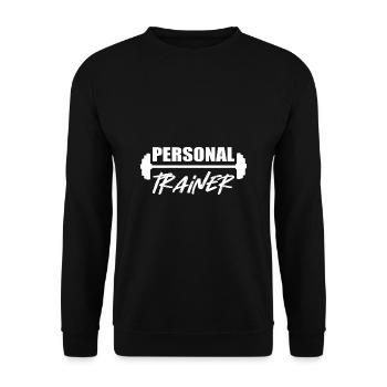Fitness Fitness Trainer Gym - Unisex Sweatshirt - black - Front - Alina (178cm) & Michal (187cm)