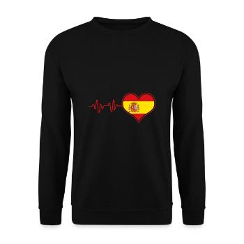Spain Spanish - Unisex Sweatshirt - black - Front - Alina (178cm) & Michal (187cm)