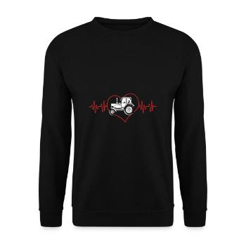 Farmer Farmer Farmer's Wife Farm - Unisex Sweatshirt - black - Front - Alina (178cm) & Michal (187cm)