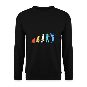 Trombone - Sweat-shirt Unisexe - noir - Devant - Alina (178cm) & Michal (187cm)