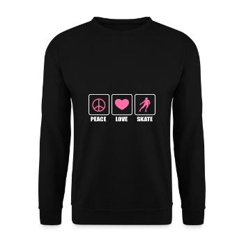 Roller Skating Roller Skates Inline Skates - Unisex Sweatshirt - black - Front - Alina (178cm) & Michal (187cm)