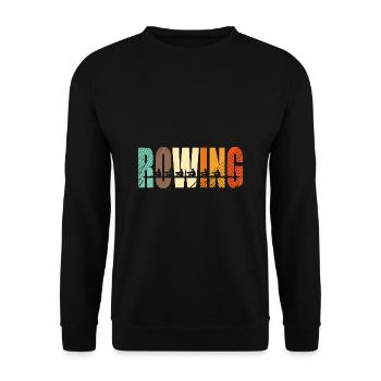 Rowing Team Rowing Rowing Rowing Boat Rowers - Unisex Sweatshirt - black - Front - Alina (178cm) & Michal (187cm)