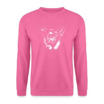 Schaeferhund tête de chien - Sweat-shirt Unisexe - rose - Devant