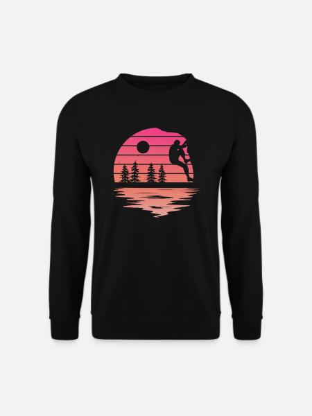 Boulder Klettern Bouldern Bergsteiger - Unisex Pullover - Schwarz
