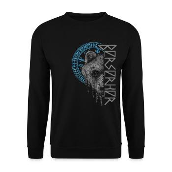 Berserker Bear Warrior Odin Nordic Rune Symboles - Sweat-shirt Unisexe - noir - Devant - Alina (178cm) & Michal (187cm)