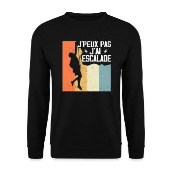 I can't I climbed - Unisex Sweatshirt - black - Front - Alina (178cm) & Michal (187cm)