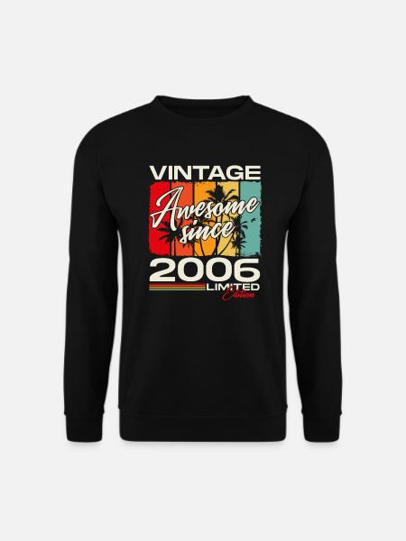 Vintage 2006 Jahrgang Retro Geburtstag Geschenk - Unisex Pullover - Schwarz