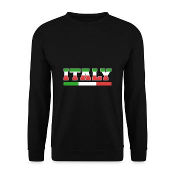 Italy - Unisex Sweatshirt - black - Front - Alina (178cm) & Michal (187cm)