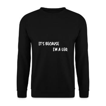 Signe du zodiaque Lion - Sweat-shirt Unisexe - noir - Devant - Alina (178cm) & Michal (187cm)