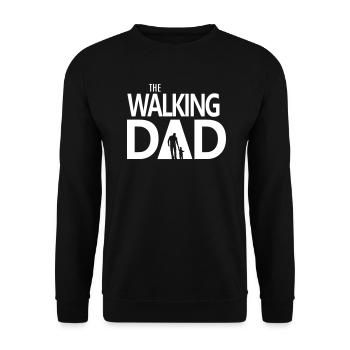 Le papa marche papa père fils cadeau drôle - Sweat-shirt Unisexe - noir - Devant - Alina (178cm) & Michal (187cm)