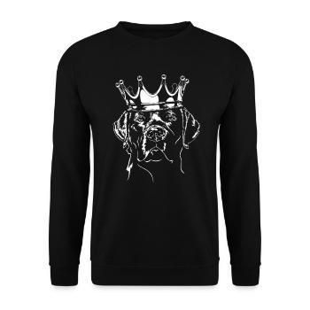 LABRADOR RETRIEVER Labbi Crown Dogs Wilsigns - Unisex Sweatshirt - black - Front - Alina (178cm) & Michal (187cm)