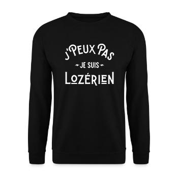 je peux pas je suis lozérien , Lozère 48 cadeau - Sweat-shirt Unisexe - noir - Devant - Alina (178cm) & Michal (187cm)