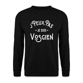 je peux pas je suis vosgien , Vosges 88 cadeau - Sweat-shirt Unisexe - noir - Devant - Alina (178cm) & Michal (187cm)