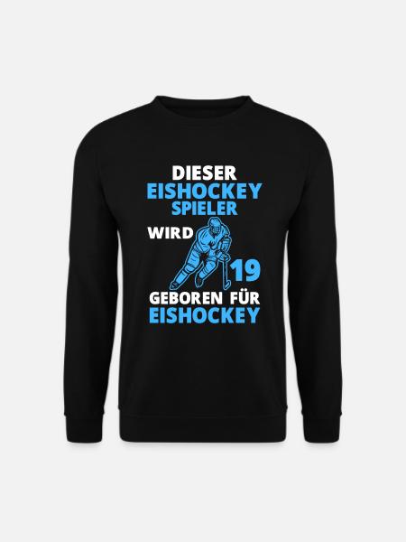 Eishockey 19 Jahre Eishockeyspieler 19 Geburtstag - Unisex Pullover - Schwarz