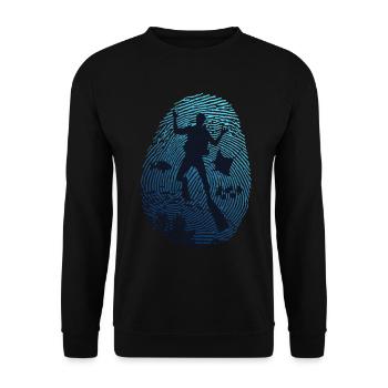 Tauchen Meine DNA für Sporttaucher - Unisex Pullover - Schwarz - Vorne - Alina (178cm) & Michal (187cm)