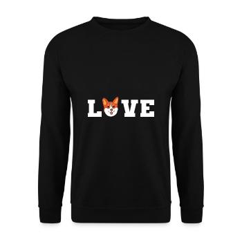 Corgi - Sweat-shirt Unisexe - noir - Devant - Alina (178cm) & Michal (187cm)