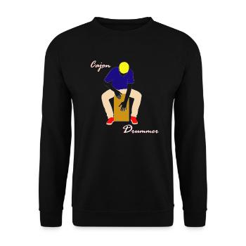 cajon batteur musicien cajon batteur cadeau - Sweat-shirt Unisexe - noir - Devant - Alina (178cm) & Michal (187cm)