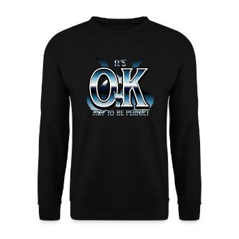 its OK not to be perfect Metal - Unisex Sweatshirt - black - Front - Alina (178cm) & Michal (187cm)
