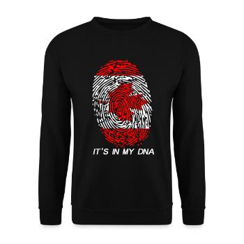 Canada Canadian Flag It's in my DNA - Unisex Pullover - Schwarz - Vorne - Alina (178cm) & Michal (187cm)