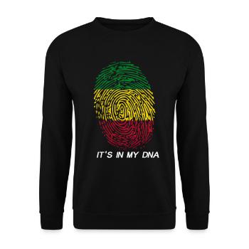 Rastafari Jamaica Reggae C'est dans mon ADN - Sweat-shirt Unisexe - noir - Devant - Alina (178cm) & Michal (187cm)