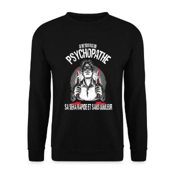 je ne suis pas un psychopathe - Sweat-shirt Unisexe - noir - Devant - Alina (178cm) & Michal (187cm)