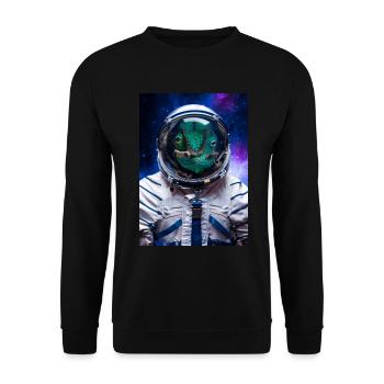 Panther Chameleon Astronaute Spaceman - Sweat-shirt Unisexe - noir - Devant - Alina (178cm) & Michal (187cm)