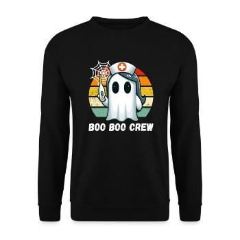 Halloween fantôme infirmière assistant médical drôle - Sweat-shirt Unisexe - noir - Devant - Alina (178cm) & Michal (187cm)