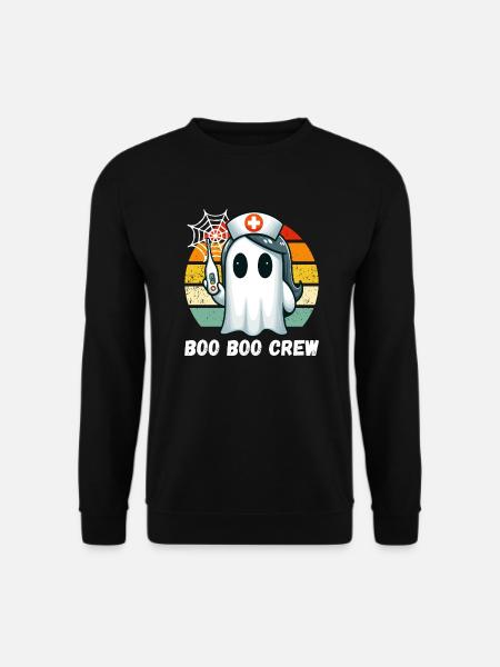 Halloween Geist Krankenschwester Arzthelfer Lustig - Unisex Pullover - Schwarz