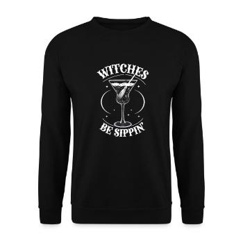 Halloween Women Witches Alcohol Girls Night Out Funny - Unisex Sweatshirt - black - Front - Alina (178cm) & Michal (187cm)