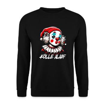 Karneval Kölle Alaaf Clown Kostüm Veedel Köln - Unisex Pullover - Schwarz - Vorne - Alina (178cm) & Michal (187cm)