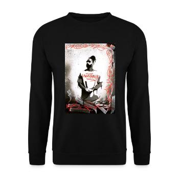 Graffiti - Sweat-shirt Unisexe - noir - Devant - Alina (178cm) & Michal (187cm)