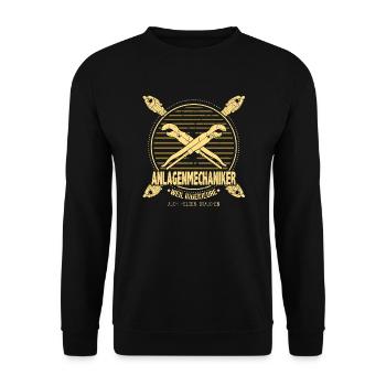 Anlagenmechaniker SHK - helden - Unisex Pullover - Schwarz - Vorne - Alina (178cm) & Michal (187cm)