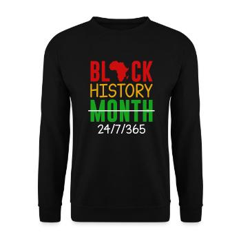Black History Month 365, Black Pride, - Unisex Sweatshirt - black - Front - Alina (178cm) & Michal (187cm)