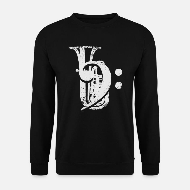 Clef de tuba basse Clef de tuba - Sweat-shirt Unisexe - noir