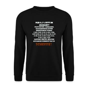 Die Lebensmittel Industrie trickst wo es nur geht - Unisex Pullover - Schwarz - Vorne - Alina (178cm) & Michal (187cm)