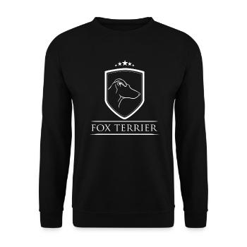 FOX TERRIER armoiries chien chiens Wilsigns - Sweat-shirt Unisexe - noir - Devant - Alina (178cm) & Michal (187cm)