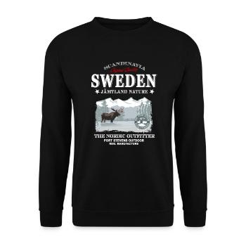 Sweden - Sverige - Schweden - Unisex Pullover - Schwarz - Vorne - Alina (178cm) & Michal (187cm)
