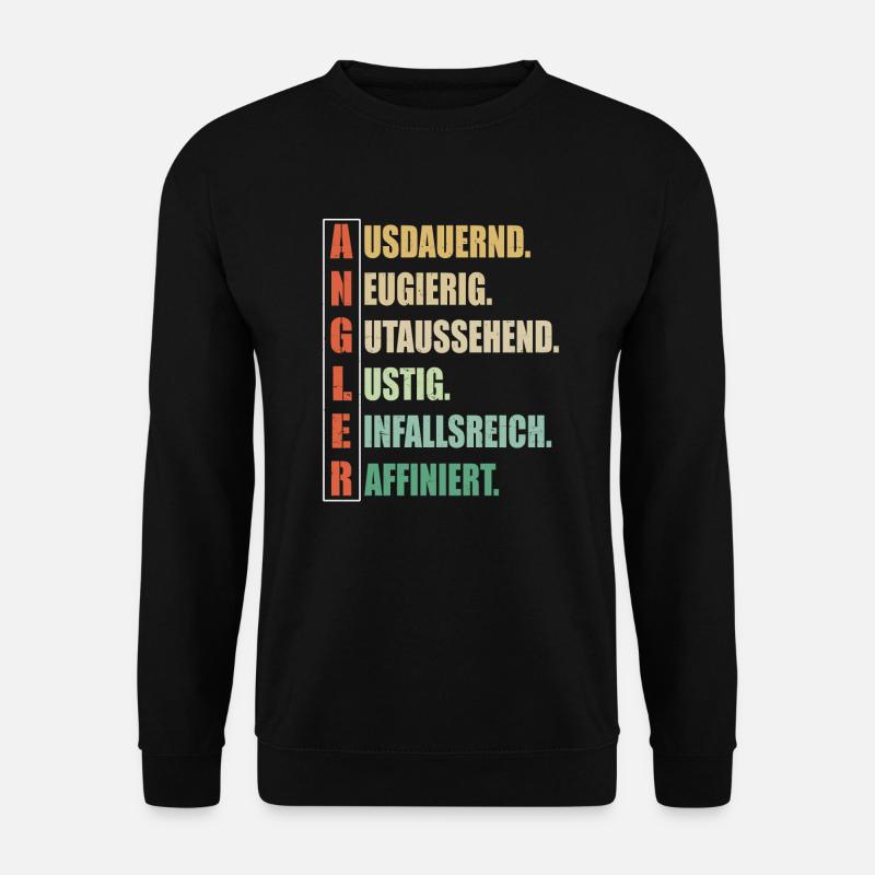 Der Angler - Lustig - Unisex Pullover - Schwarz