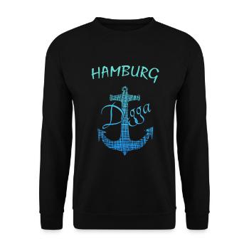 Anker Hamburg Digga - Unisex Pullover - Schwarz - Vorne - Alina (178cm) & Michal (187cm)