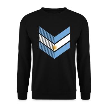 Argentina Flag South America Argentine Flag - Unisex Sweatshirt - black - Front - Alina (178cm) & Michal (187cm)