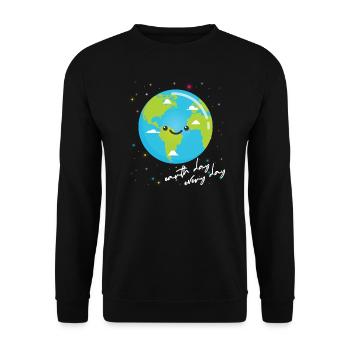Earth Day Shirt Kids Women Men Happy Earth Day - Unisex Pullover - Schwarz - Vorne - Alina (178cm) & Michal (187cm)