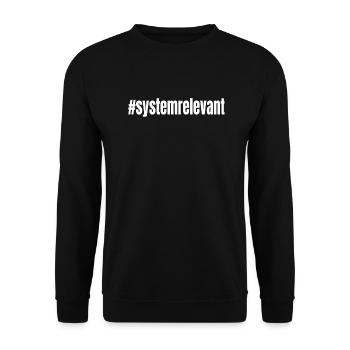 #systemrelevant system relevant - Unisex Pullover - Schwarz - Vorne - Alina (178cm) & Michal (187cm)