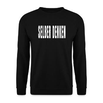 Selber denken - Unisex Pullover - Schwarz - Vorne - Alina (178cm) & Michal (187cm)