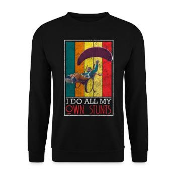 Behinderung Witzig - Unisex Pullover - Schwarz - Vorne - Alina (178cm) & Michal (187cm)