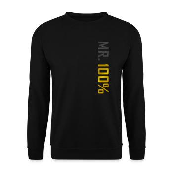 Mr. 100% perfectionism - Unisex Sweatshirt - black - Front - Alina (178cm) & Michal (187cm)