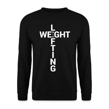 Gewicht Heber Design - Weight-Lifting - Unisex Pullover - Schwarz - Vorne - Alina (178cm) & Michal (187cm)