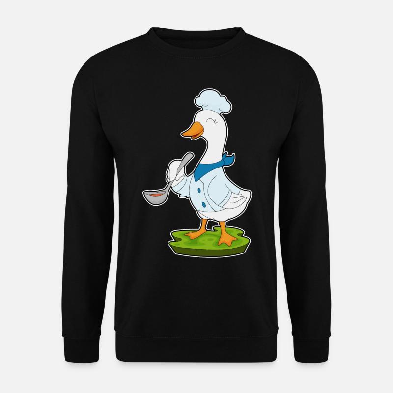 Duck Cooking Spoon - Unisex Sweatshirt - black