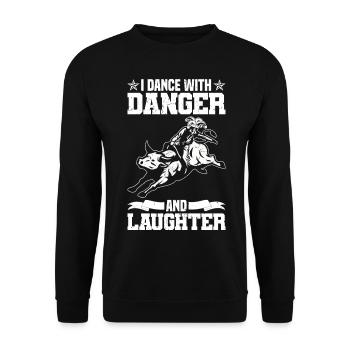 Cowboy - Unisex Pullover - Schwarz - Vorne - Alina (178cm) & Michal (187cm)