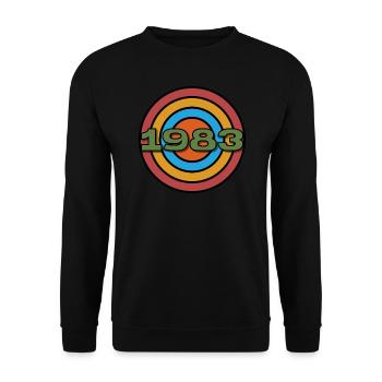 Established 1983 Classic original birthday gift - Unisex Sweatshirt - black - Front - Alina (178cm) & Michal (187cm)